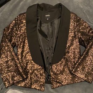 Sequin tuxedo jacket